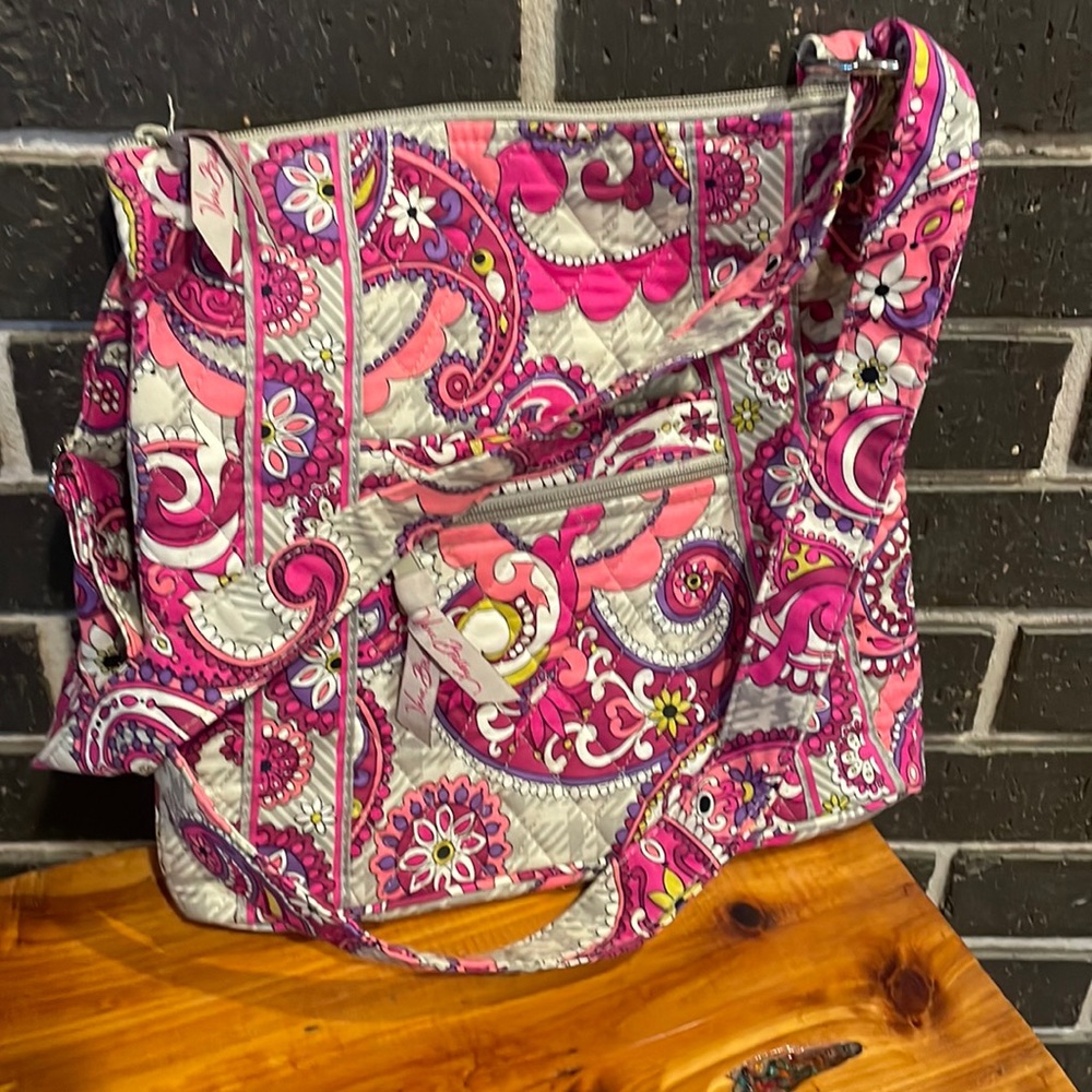 Vera Bradley Paisley Meets Plaid Bag Quilted